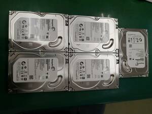 【開封済み品】Seagate ハードディスク 2TB 3.5インチ HDD SATA 5個セット