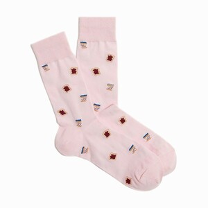 ジェイクルー J.Crew メンズ Men's ソックス 靴下 Socks ピーナッツバター ジャム ピンク