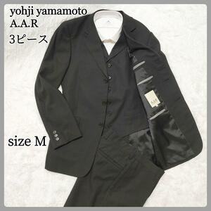 希少Yohji Yamamoto A.A.R ダーバン スリーピース 90's　ヨウジ　ヤマモト　ビジネス　紳士服　スーツ　ブラック　