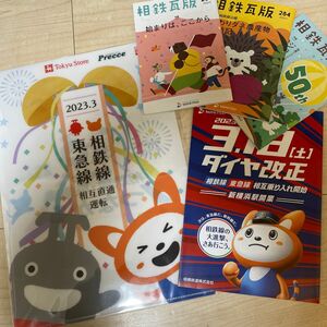 相鉄線　東急線　相互直通運転開始記念　クリアファイル　そうにゃん　のるるん　非売品　相鉄　瓦版　