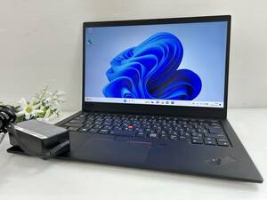 【良品 14インチ】Lenovo 7th Gen ThinkPad X1 Carbon 20QD-S07V00『Core i5(8265U) 1.6GHz/RAM:8GB/SSD:256GB』14インチ Win11Pro 動作品