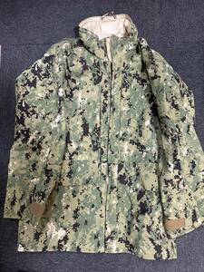 実物 美品 US NAVY デジタルカモフラージュ ジャケット NSN:8415-01-573-4950 MEDIUM LONG / キーワード ゴアテックス アウター ミリタリー