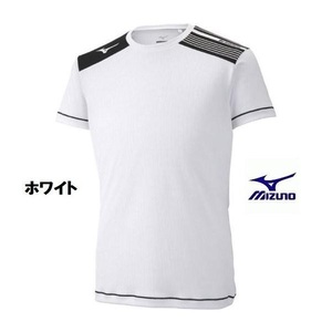 Mizuno t- футболка с коротким рукавом мужчины белый m размер бесплатная доставка