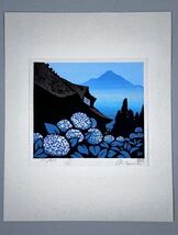 1円〜 ◆ 海野光弘 木版画 ◆ 111/300 / 全体サイズ約 30cm×24cm / 額なし_画像1