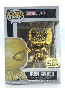 [ б/у ][ вскрыть ] FUNKO Marvel Studios 10th Iron Spider (Gold Chrome) Pop Vinyl Figure[240092228620]