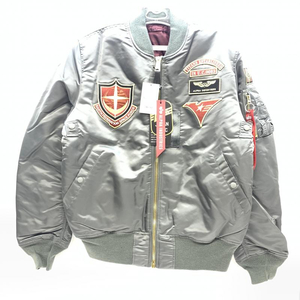 【中古】STRICT-G×ALPHA INDUSTRIES 機動戦士ガンダム ジオンモデルMA1 MA-1 フライトジャケット XL　アルファ[240092255277]