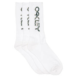 新品 Oakley B1B SOCKS 2.0 (3パック) Mサイズ(EU 39-42) ホワイト オークリー B1B ソックス 靴下