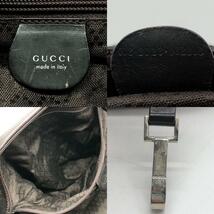 1円【極美品】GUCCI グッチ ディアマンテ ボストンバッグ ビジネスバッグ 旅行 トラベル キャンバス レザー 大容量 ダークブラウン メンズ_画像10