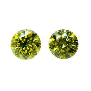 FANCY INTENSE YELLOW 0.138ct＆0.132ct/RD/RT1024/AGT