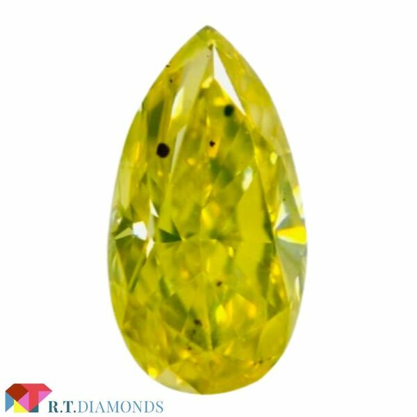 FANCY DEEP GREENISH YELLOW 0.400ct PS/RT2432/CGL