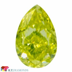 FANCY INTENSE GREENISH YELLOW 0.256ct PS/RT2486/CGL