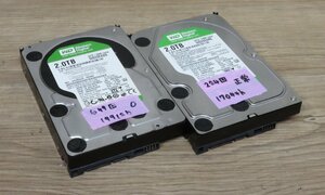 ★≪中古品≫WD HDD 3.5 2T WD20EARS 64M 2台[t24012210]