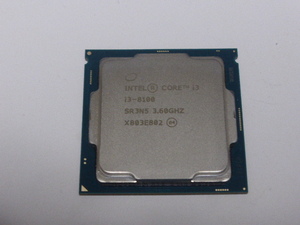 INTEL CPU Core i3 8100 4コア4スレッド 3.60GHZ SR3N5 CPUのみ 起動確認済みです