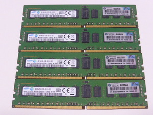 メモリ サーバーパソコン用 1.20V Samsung PC4-17000P(DDR4-2133P) ECC Registered 8GBx4枚合計32GB 起動確認済です M393A1G40DB0-CPB0Q②