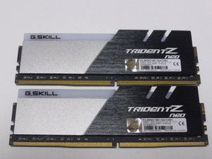 メモリ デスクトップパソコン用 G.SKILL TRIDENT Z NEO RGB DDR4-3600 PC4-28800 16GBx2枚 合計32GB F4-3600C16D-32GTZNC 起動確認済です