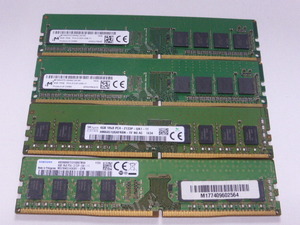 メモリ デスクトップパソコン用 DDR4-2133 PC4-17000 4GBx4枚 合計16GB 起動確認済みですが一応ジャンク品扱いです 