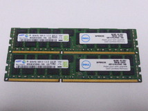 メモリ サーバーパソコン用 低電圧 1.35V Samsung PC3L-10600R(DDR3L-1333R) ECC Registered 8GBx2枚 合計16GB 起動確認済みです_画像1