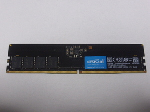 メモリ デスクトップパソコン用 Crucial DDR5-4800 PC5-38400 16GB 起動確認済みです