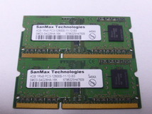 ノートパソコン用メモリ 両面チップ SanMax SK hynixチップ 1.5V DDR3-1600 PC3-12800S 4GBx2枚 合計8GB 起動確認済です _画像1