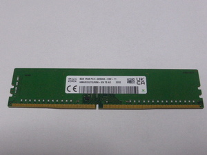 メモリ デスクトップパソコン用 SK hynix DDR4-3200 PC4-25600 ECC Unbuffered 8GB 起動確認済みです