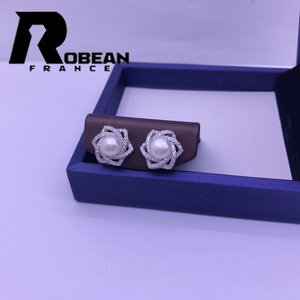 夢色 EU製 定価5万円★ROBEAN・淡水真珠・ピアス★天然パール パワーストーン s925 アコヤ真珠 本真珠 綺麗 オシャレ 6-7mm E880625