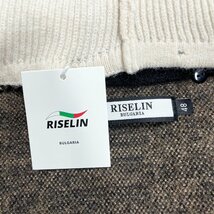 高級ヨーロッパ製※定価6万◆ブルガリア発※RISELIN ニットコート 高級ミンク/カシミヤ混 防寒 快適 ゆったり ロング丈 チェック柄 人気 L_画像8