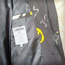 個性EU製＆定価8万◆UABONI*Paris*ダウンジャケット*ユアボニ*パリ発◆ダックダウン90％ 肉厚 防寒防風 総柄 豪華毛皮ファー 2XL/52サイズ_画像8