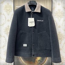 ★★高級EU製＆定価8万◆UABONI*Paris*ミンク/カシミヤ混・ジャケット*ユアボニ*パリ発◆上質 保温 防寒 ソフト シンプル 紳士 XL/50サイズ_画像1