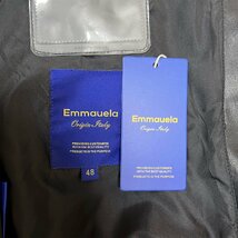 豪華ミンク/カシミヤ混・毛皮ファーコート 定価10万◆Emmauela・イタリア・ミラノ発◆防寒 ソフト 暖かい 総柄 ジャケット 個性 L/48サイズ_画像10