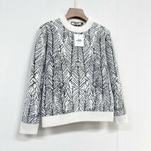 定番ヨーロッパ製※定価5万◆ブルガリア発※RISELIN セーター 上質ミンク/カシミヤ混 ふわふわ 防寒 ソフト 暖かい 丸首 総柄 上品 XL/50_画像5