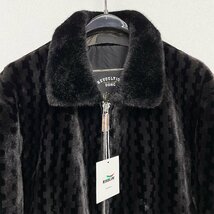 絶賛ヨーロッパ製※定価10万◆ブルガリア発※RISELIN 極地防寒・ミンク/カシミヤ混・毛皮ファーコート 厚手 暖かい ふわふわ 総柄 紳士 L_画像4