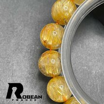 綺麗 EU製 定価13万円★ROBEAN・極!極満針ルチルクォーツ★ブレスレット パワーストーン 天然石 綺麗 金運 お守り 11.5-12.1mm 1001G1374_画像4