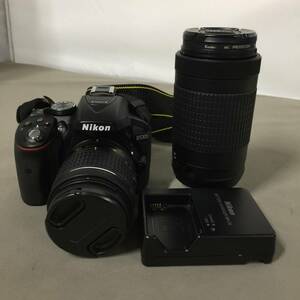 ■ニコン Nikon D5300 ダブルズームキット 一眼レフ カメラ ボディ レンズ 18-55㎜ 70-300㎜　【24/0110/01