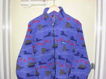 90s 00s カナダ製 BANFF DESIGNS YUKON FLEECE ユーコン フリースジャケット M 総柄 vintage old l.l.bean バンフデザイン_画像1