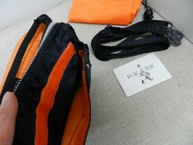 PORTER　吉田カバン　3wayバッグ　ポーチ　ショルダー　ウェストバッグ　黒×オレンジ　巾着付き　ポーター_画像6