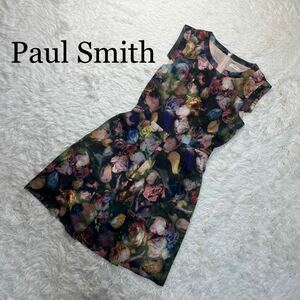 Paul Smith ポールスミス ワンピース ノースリーブ 花柄 総柄 ひざ上 サイズ38