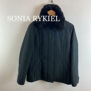 SONIA RYKIEL キルティングジャケット ブラック黒 M ライナー付き