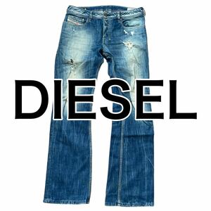 DIESEL ディーゼル デニムパンツ ジーンズ インディゴ W29-L32 L ダメージ