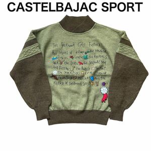CASTELBAJAC SPORTカステルバジャック ゴルフウェア ニット セーターグリーン 3 刺繍 M