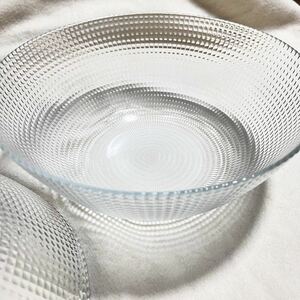 ガラス皿 2枚セット 食器 24cm ガラス お皿 装飾皿 ガラス 小皿 ボウル 2点 セット 大ボウル パーティー　洋食器 サラダボウル V13①