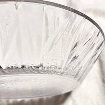 ガラス皿 切り子 食器 22.5cm ヴィンテージ ガラス お皿 平皿 装飾皿 アンティーク 洋食器 V13① プレート_画像7