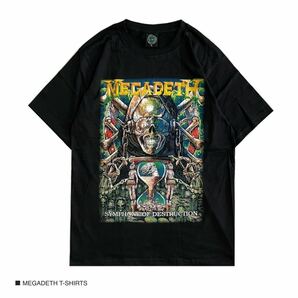 MEGADETH メガデス 半袖 Tシャツ ロック バンドT カジュアル アメカジ ブラック Lサイズ