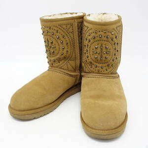 156♭UGG australia アグ ストーン ムートンブーツ レディース US8 25cm 箱無し ※中古