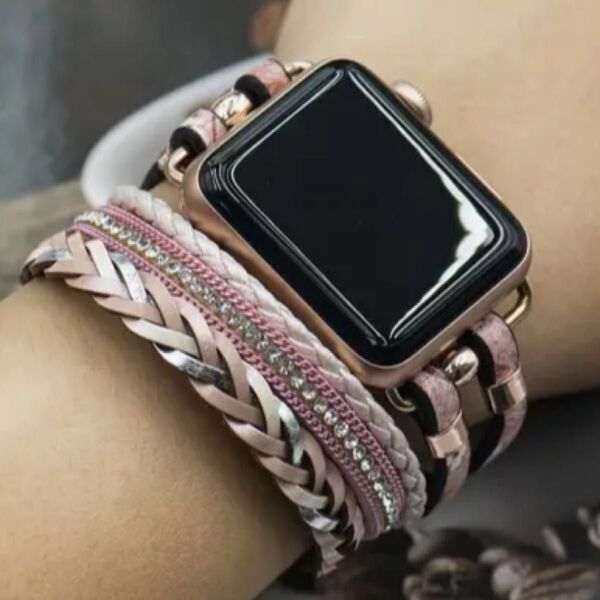 Apple Watch バンド 【新品未使用】42/44/45mm シルバー×ホワイト系