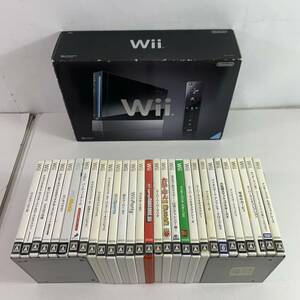 (23759) ■ Nintendo Wii 本体(RVL-001)+ソフト29本 セット　スーパーマリオコレクション/ヤッターマンWii/毛糸のカービィ他 中古品