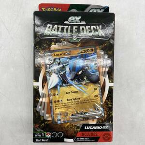 (24007)▲【1円～】ポケカ 海外版 スタートデッキ / LUCARIO ex BATTLE DECK / 60カード 未開封 箱ダメージ 大 中古品