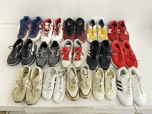 (24254)□【ジャンク/1円～】スニーカー 15足 まとめ売り サイズばらばら[NIKE/adidas/PUMA/マイケルコース//FILA]