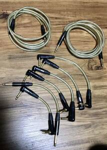 自作David Laboga Cable 3m&2m+Patch cable 自作ケーブル　中古現状　Tommy Emmanuel / John Robinson使用