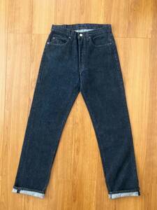 【最初期★MINT】85年4月 Levi's 501-0658 先染め ブラック デニム 真っ黒 W32 USA製 80s リーバイス / 後染め 505 506 507 XX BIGE 66前期