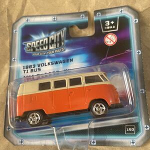 WELLY SPEEDCITY 1963フォルクスワーゲン T1 バス VOLKSWARGEN トミカサイズ レトロ MATCH